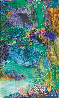 具区林屋图-乙（纸本丙烯）180x110cm-2019年-周春芽