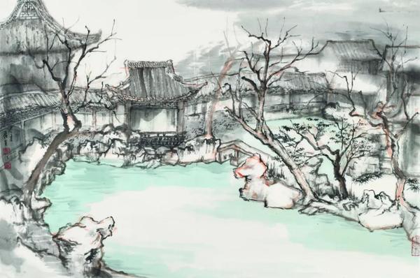 王平  苏州写生  纸本水墨  47×70cm