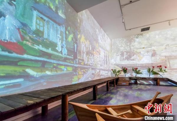 在见境美术馆内，布置有《画室》、《蒙托尔热街》、《蛙塘》、《午餐花园》等展厅。主办方供图