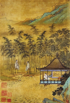 仇英《竹梧消夏图》_b