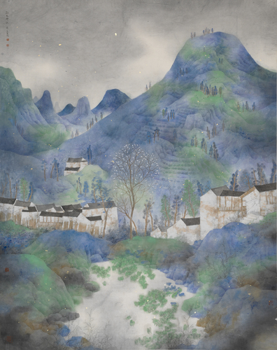 13128-3 重彩的雨季之三  纸本重彩 180x145cm  2013