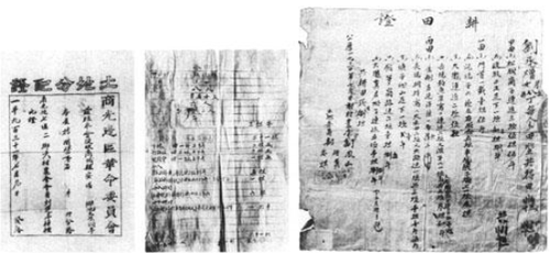 苏维埃政府发给农民的耕田证。