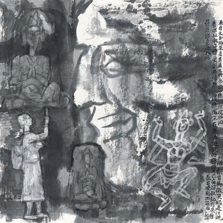 吴哥写意之二-68×68cm--杨晓阳