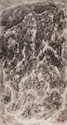 山非山雾非雾之四（国画）180×97cm-2022年-崔振宽