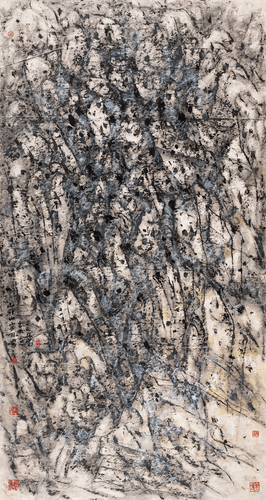 山非山雾非雾之六（国画）180×97cm-2022年-崔振宽