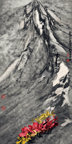 梦笔生花（国画）136×68cm-2006年-周韶华