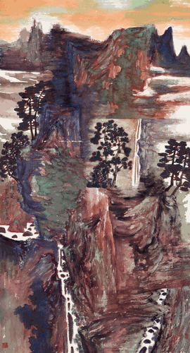 积-翠（国画）180×97cm-2021年-牛克诚