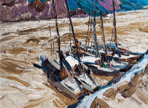 涨-潮（油画）25×32cm-1973年-谌北新