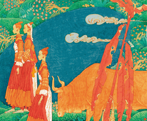溪山晓行（国画）116×138cm-2021年-陈孟昕
