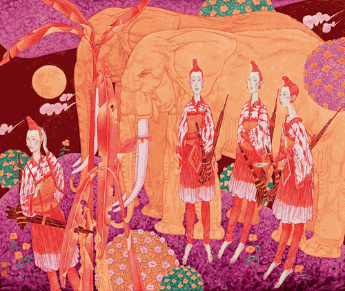 紫气氲氤（国画）120×138cm-2021年-陈孟昕