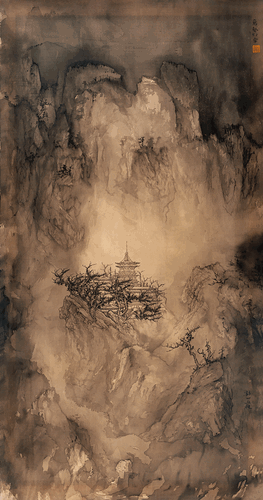 万壑幻雪（国画）128×68cm-2020年-丘-挺