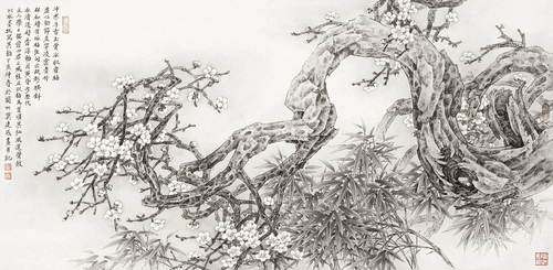冲寒斗雪（国画）-莫建成