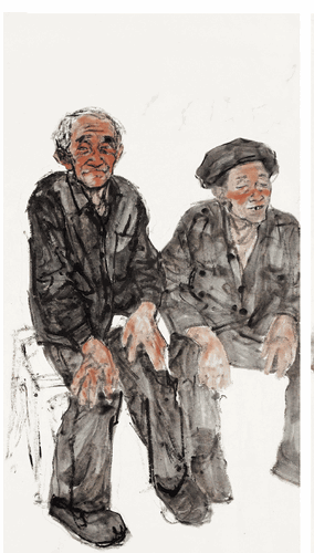 村口组画（国画）190×500cm--2022年-申卉芪