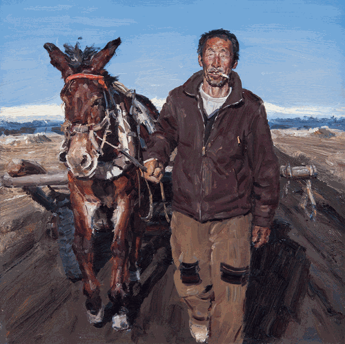 向阳大道（布面油画）100×100cm-2015年--张立农