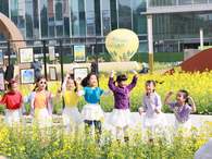 北京朝阳“遇荐安贞·共朝美好——春花鎏金”油菜花市集开市