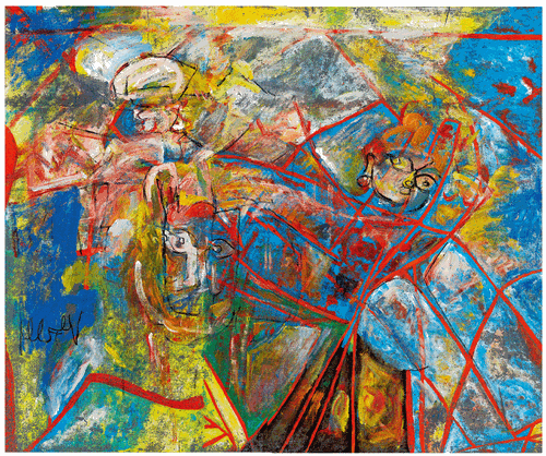 晴丹图（国画）144×172cm-2020年-石-虎