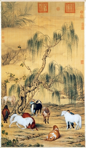 12、（清）郎世宁《八骏图》，今藏台北故(9311419)-20260210100446