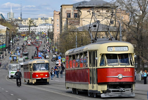 莫斯科举行有轨电车游行活动