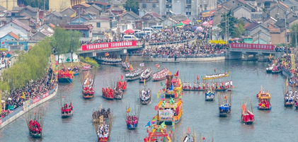 江苏兴化：茅山会船