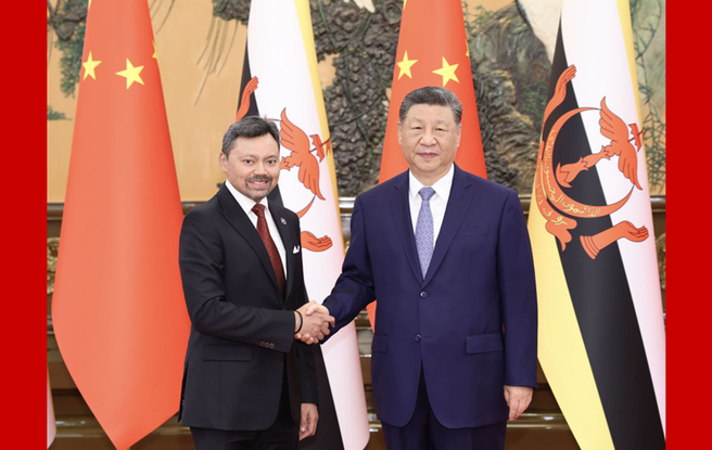 新华图讯丨习近平会见文莱王储比拉