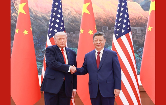 新华图讯丨习近平同美国总统特朗普举行会谈